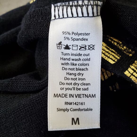 LuLaRoe Elegant Sarah Cardigan Womens Size Medium Duster Black Gold Shimmer - Picture 12 of 13